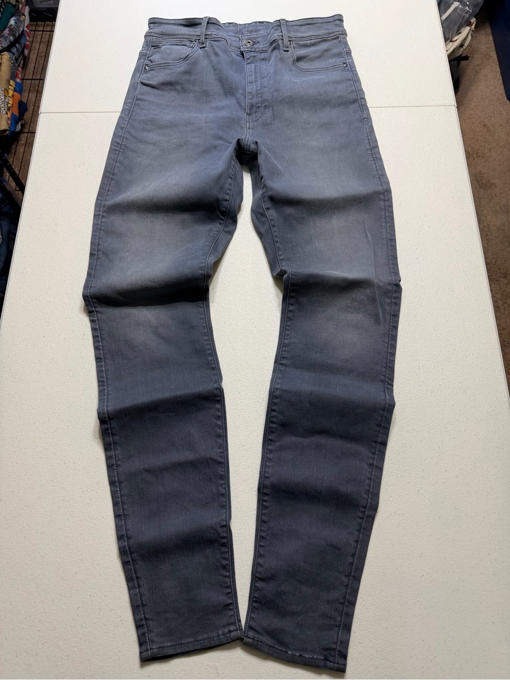 g star raw kafey jeans womens 34x34 charcoal ultra high skinny biker grunge